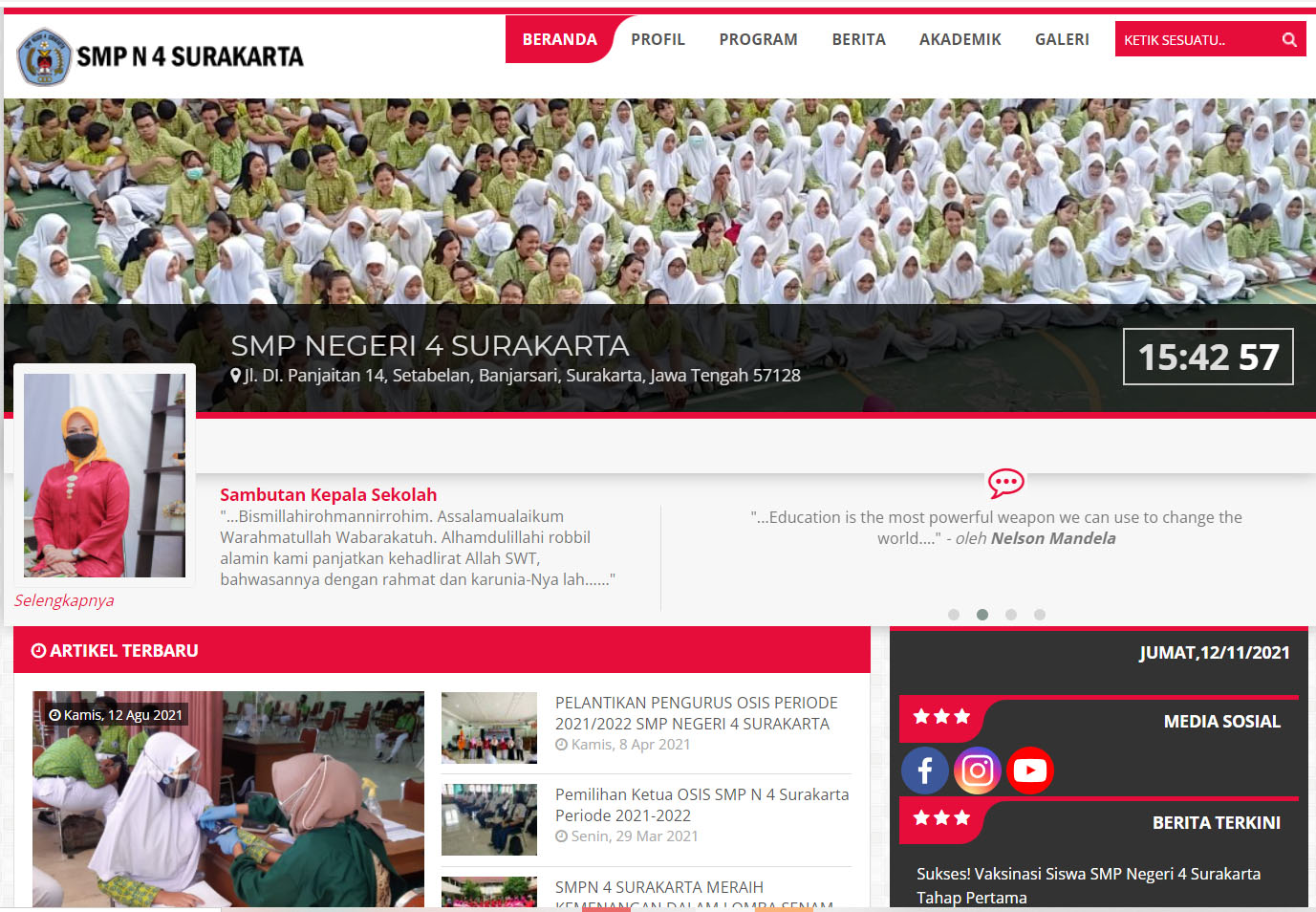 Pengaktifan Kembali Website SMP N 4 Surakarta