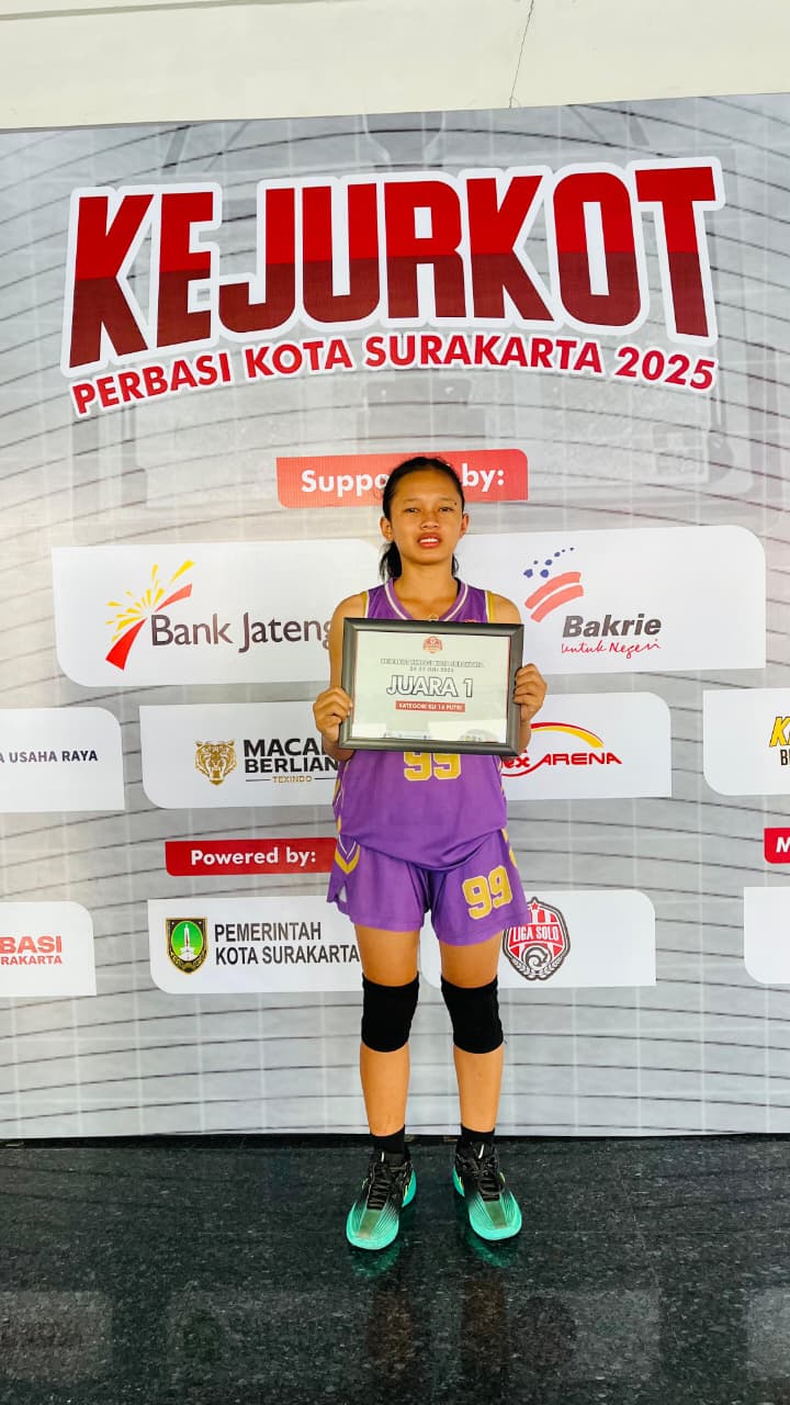 Juara 1 Kejurkot Perbasi Kota Surakarta Kategori KU 14 Putri