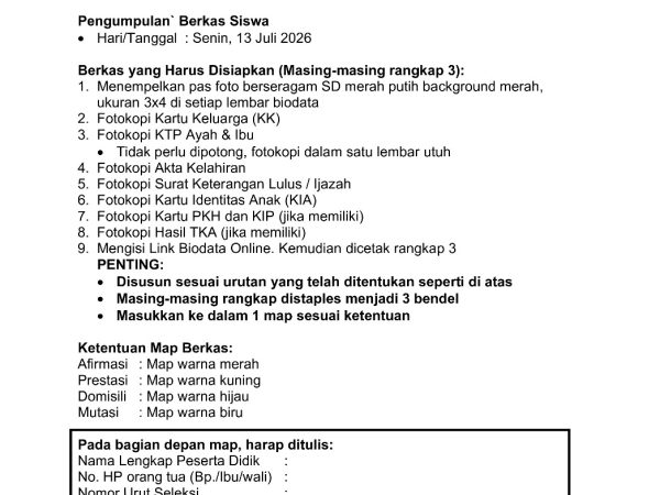 INFO PEMBERKASAN SPMB 2026