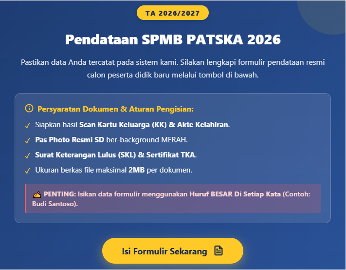 PENDATAAN SPMB